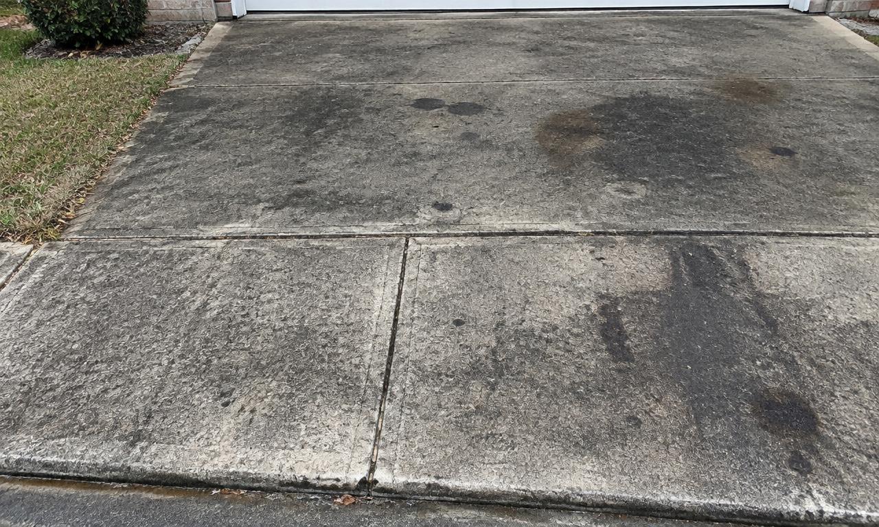 Sidewalks & driveways — before